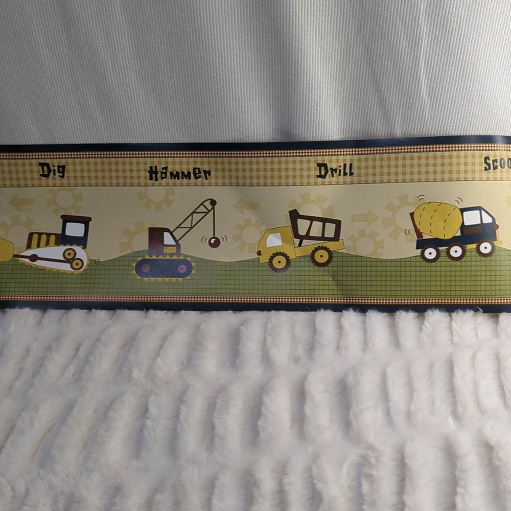 Vintage Construction Vehicle Wallpaper Boarder 26 Feet X‎ 6 Inches